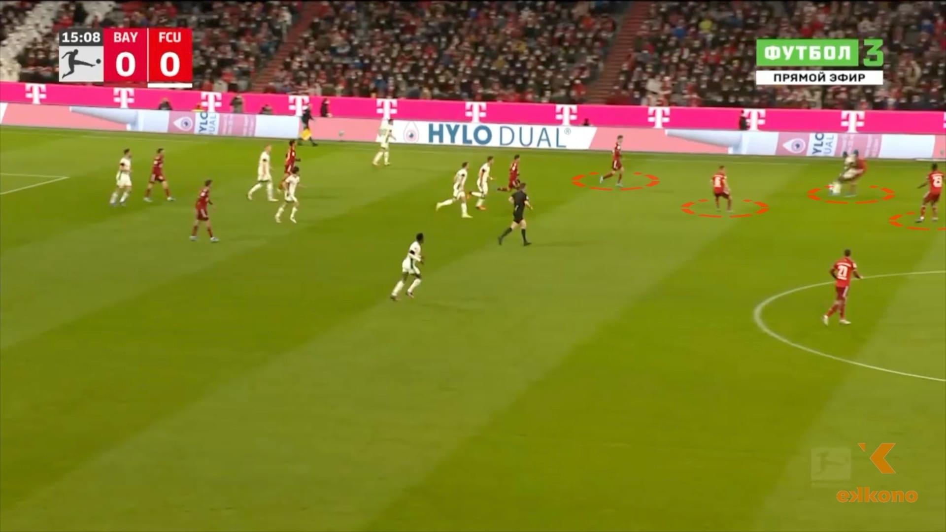 1.-Counter-Pressing b During his time at Bayern Munchen, Julian Nagelsmann applied fierce and intense counterpressing to recover the ball