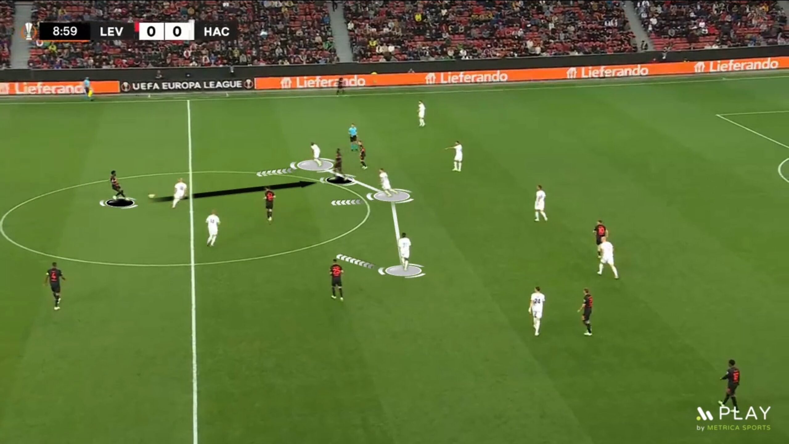 adelante-atras 1080 Key Concepts for Good Ball Circulation. Play Forward-Backward. Leverkusen, under Xabi Alonso, identifies very well third and fourth player plays, and creates advantage using this ball circulation strategy.